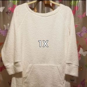 SZ 1X LIZ CLAIBORNE SHERPA SWEATER